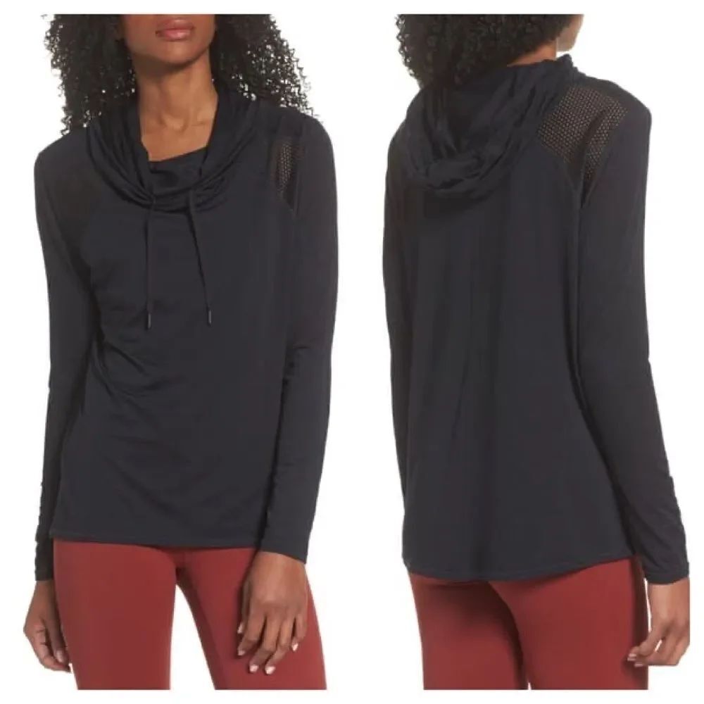 Zella Black Adventure 2 Hooded Top Size Medium